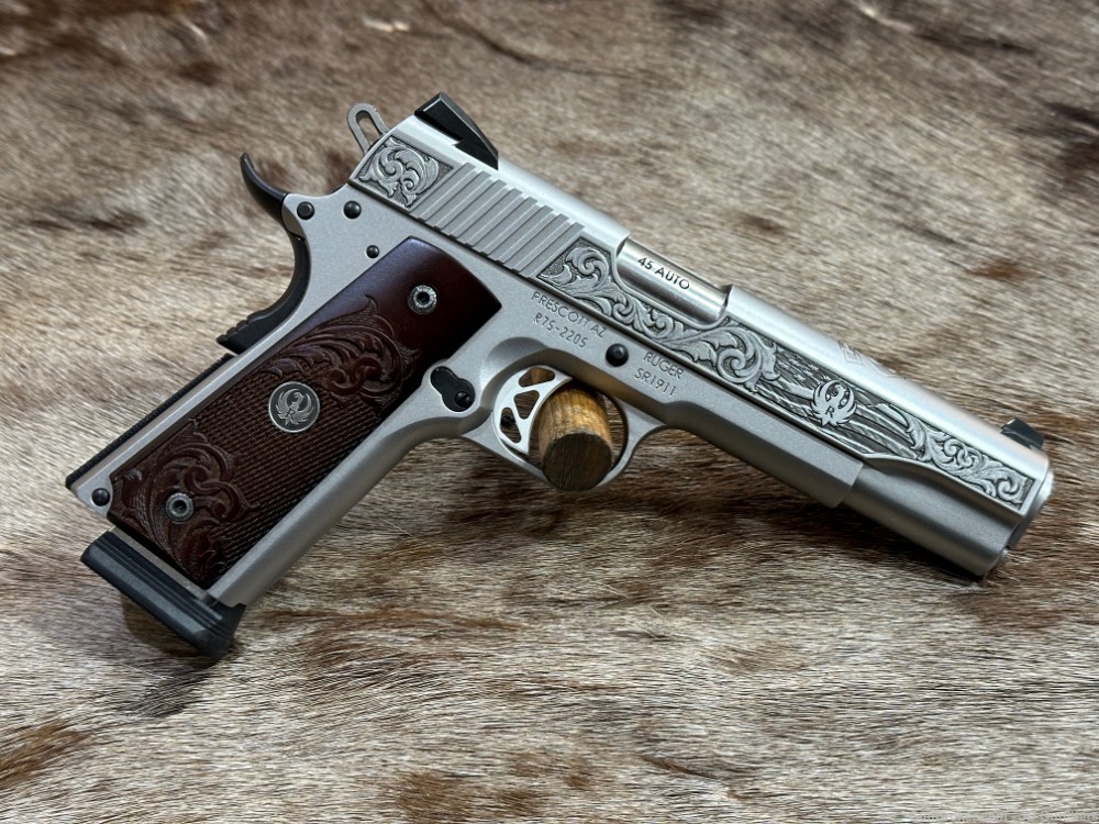 NEW RUGER SR1911 45 ACP LIMITED EDITION 75TH ANNIVERSARY ENGRAVED STAINLESS-img-0