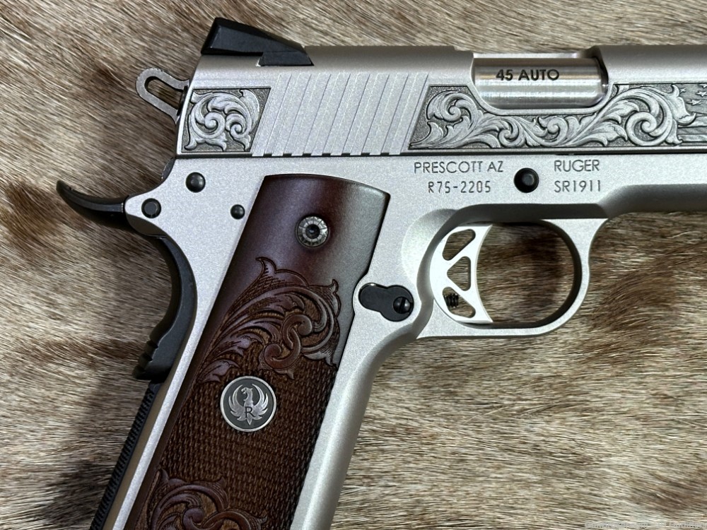 NEW RUGER SR1911 45 ACP LIMITED EDITION 75TH ANNIVERSARY ENGRAVED STAINLESS-img-3