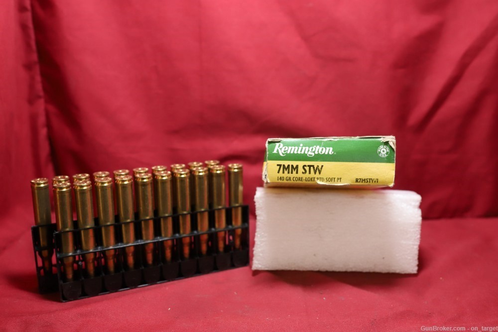 7mm STW Remington 20 Rounds Factory Loaded 140 GR. NO CC FEES-img-0