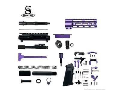 AR15 5.56 Nato 7.5" Pistol Build Kit, purple (Unassembled)  FREE SHIPPING