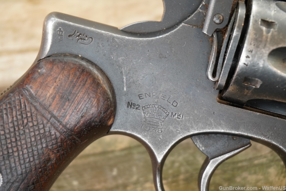 Enfield No.2 Mk1 revolver 1938 spur hammer, wood grips EGYPTIAN POLICE c&r -img-19