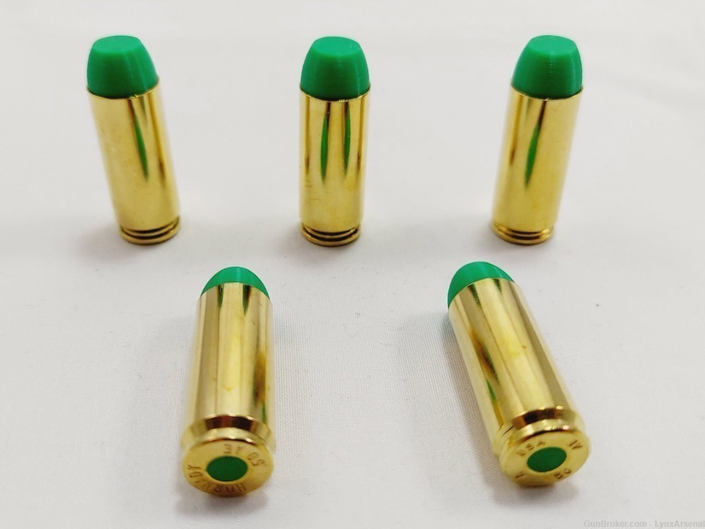 50 AE Brass Snap caps / Dummy Training Rounds - Set of 5 - Green-img-0