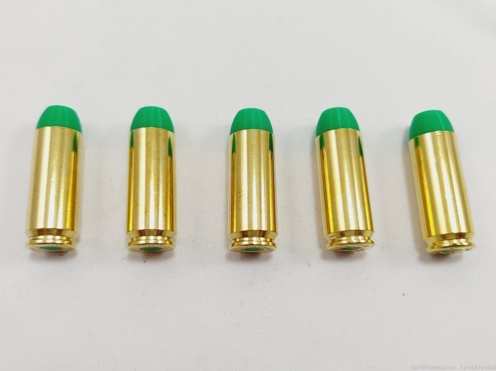 50 AE Brass Snap caps / Dummy Training Rounds - Set of 5 - Green-img-2