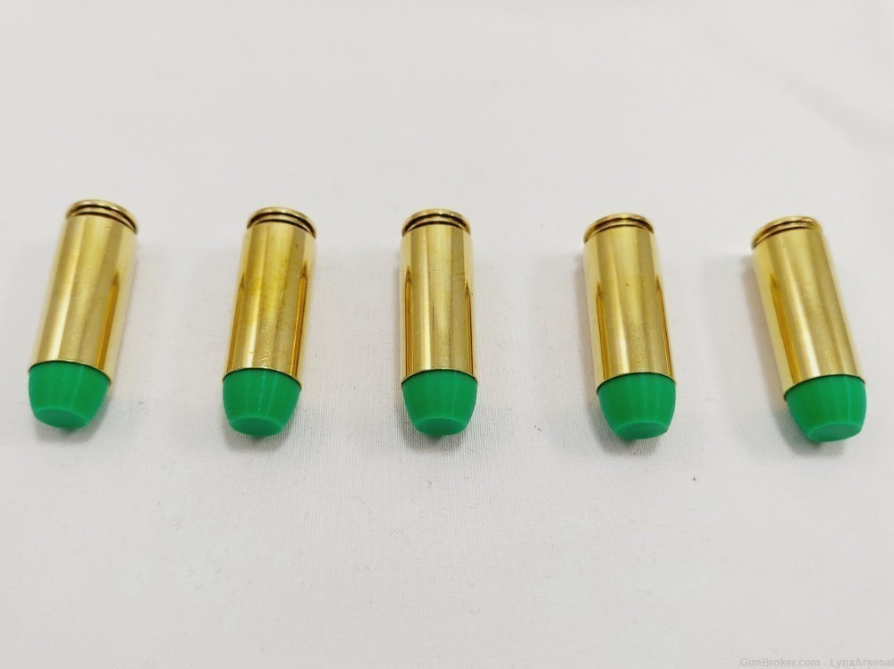 50 AE Brass Snap caps / Dummy Training Rounds - Set of 5 - Green-img-4