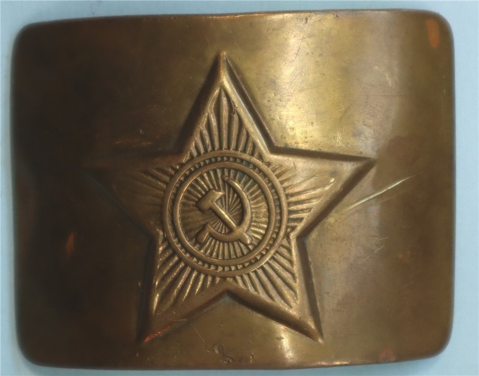 Soviet Russian Army brass belt buckle-img-0