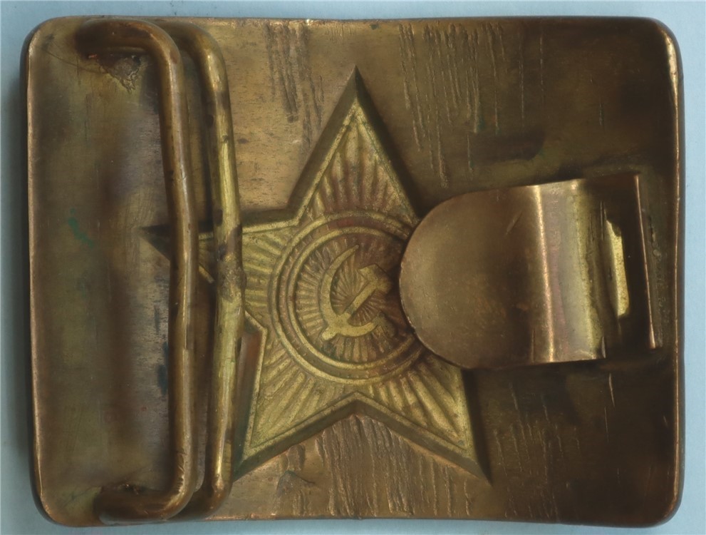 Soviet Russian Army brass belt buckle-img-1