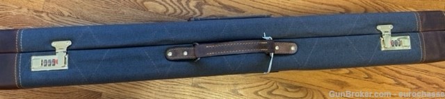 BROWNING GUN CASE,  LEATHER AND WATERPROOF CANVAS, FITS 34", BRAND NEW-img-2
