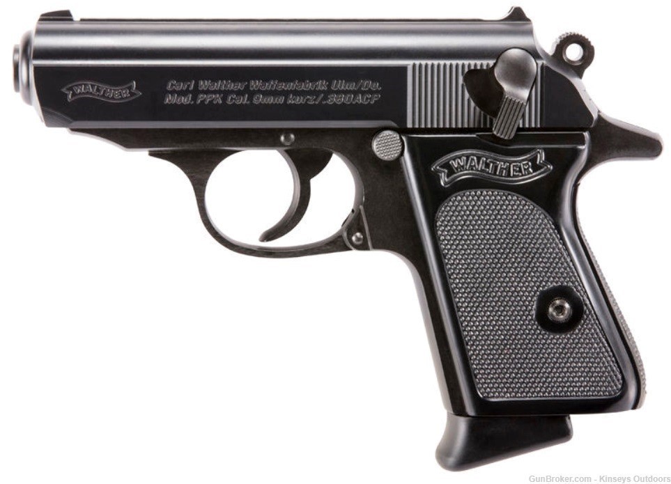 Walther PPK Pistol 380 ACP 3.3 in. Black 6 rd.-img-0