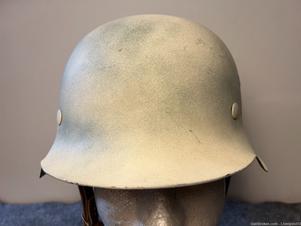 WWII German M42 Afrika Corps Helmet (Reproduction, Hand Painted)-img-4