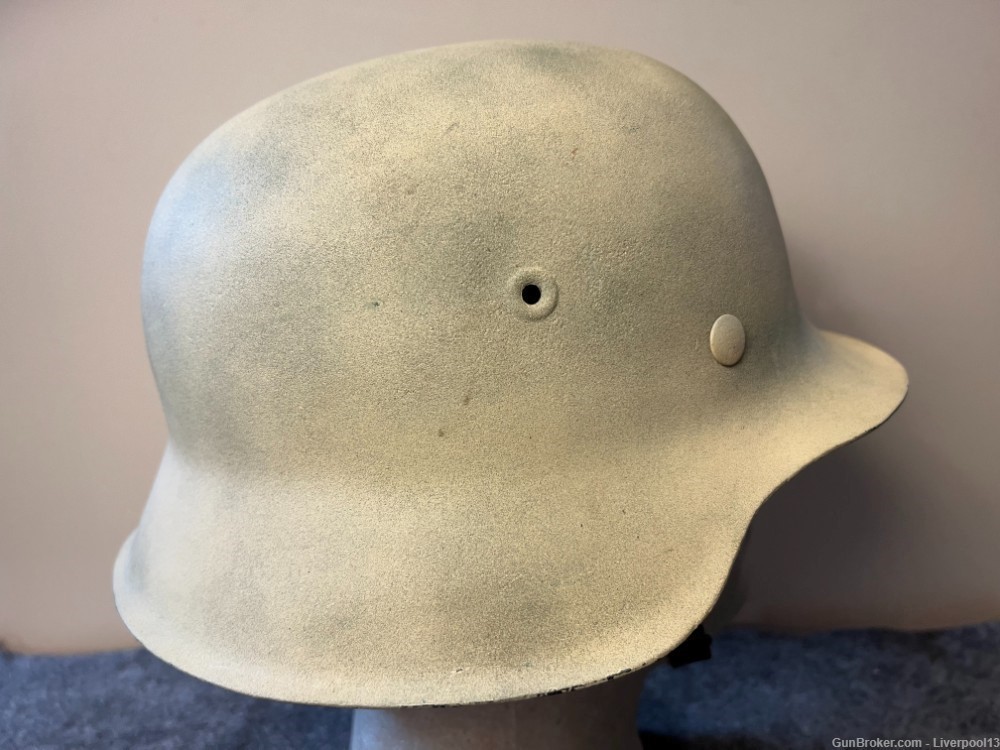 WWII German M42 Afrika Corps Helmet (Reproduction, Hand Painted)-img-3