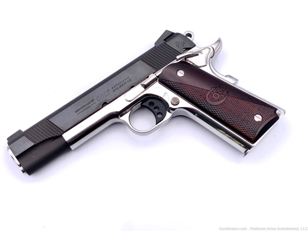 COLT CUSTOM ELITE COMBAT TWO TONE 1911 BRIGHT POLISHED AND BLUED BSTS 45ACP-img-0
