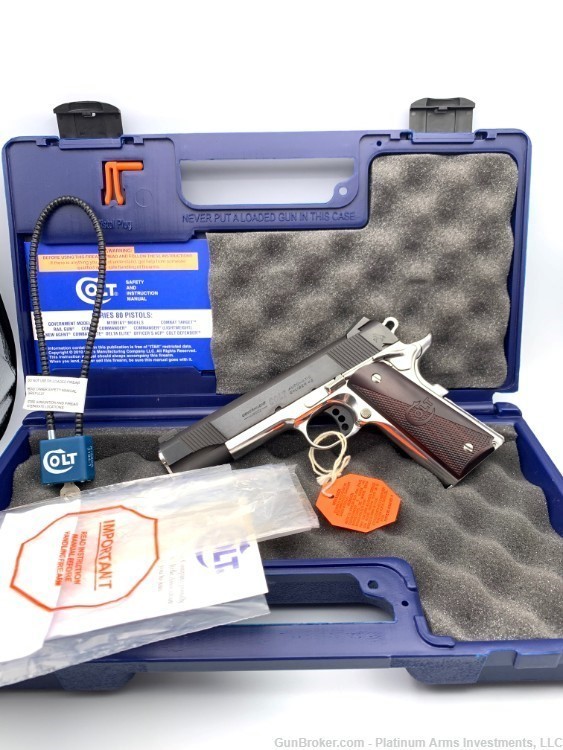 COLT CUSTOM ELITE COMBAT TWO TONE 1911 BRIGHT POLISHED AND BLUED BSTS 45ACP-img-9
