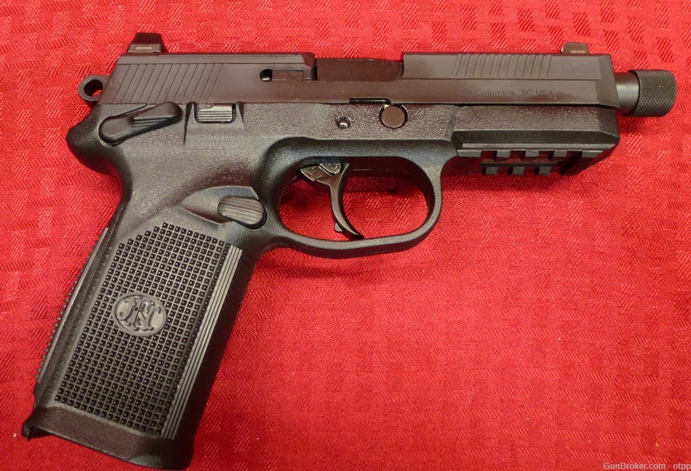 FN FNH FNX-45 TACTICAL .45 ACP Semi Auto Pistol, Red Dot, Light, Case -img-10