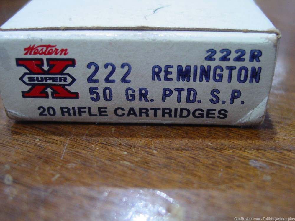  Winchester Western Super X 222 Remington Ammo 50 GR PTD SP 11 Rounds-img-1