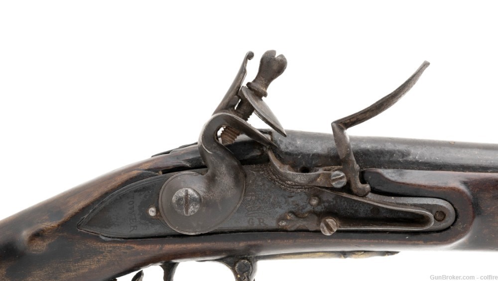 Revolutionary War American restock flintlock musket .75 caliber (AL7862)-img-3