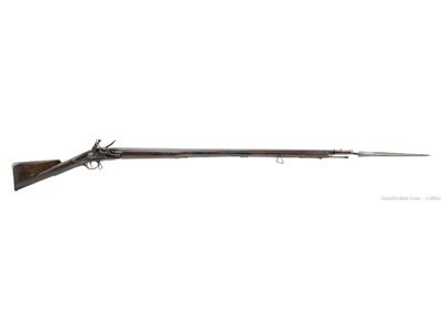Revolutionary War American restock flintlock musket .75 caliber (AL7862)