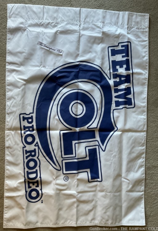 Colt Team Rodeo Heavy Nylon 2 Sided Banner 35x53" New Condition-img-0