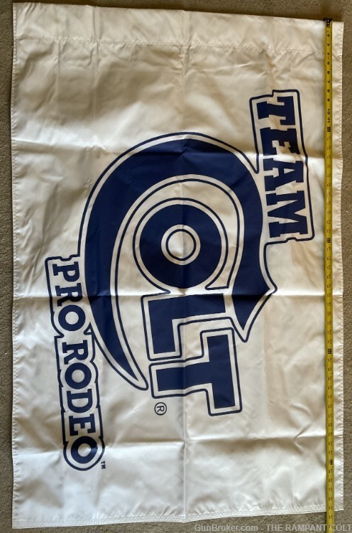 Colt Team Rodeo Heavy Nylon 2 Sided Banner 35x53" New Condition-img-1