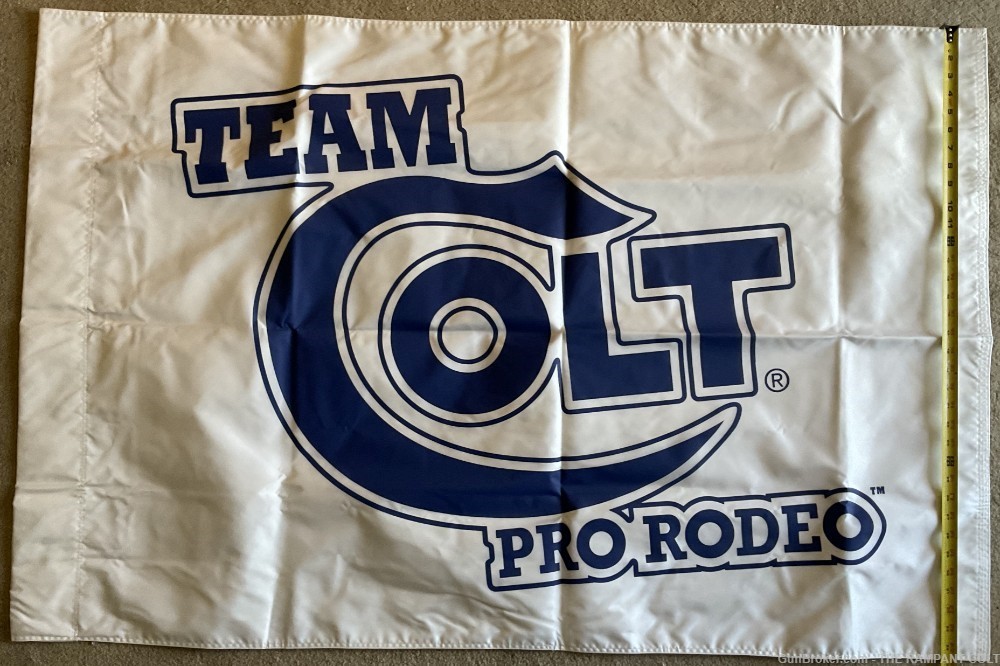 Colt Team Rodeo Heavy Nylon 2 Sided Banner 35x53" New Condition-img-2