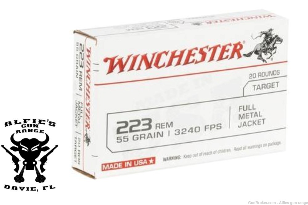 Winchester 223 REMINGTON 55 GRAIN FULL METAL JACKET 20 ROUNDS W223K-img-0