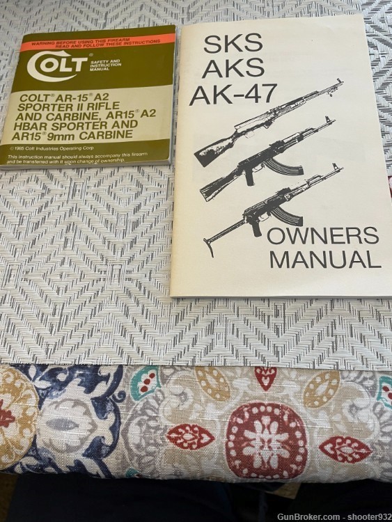 COLT AR15A2 AND SKS/AK47 OWNERS MANUALS [2] NICE-img-0