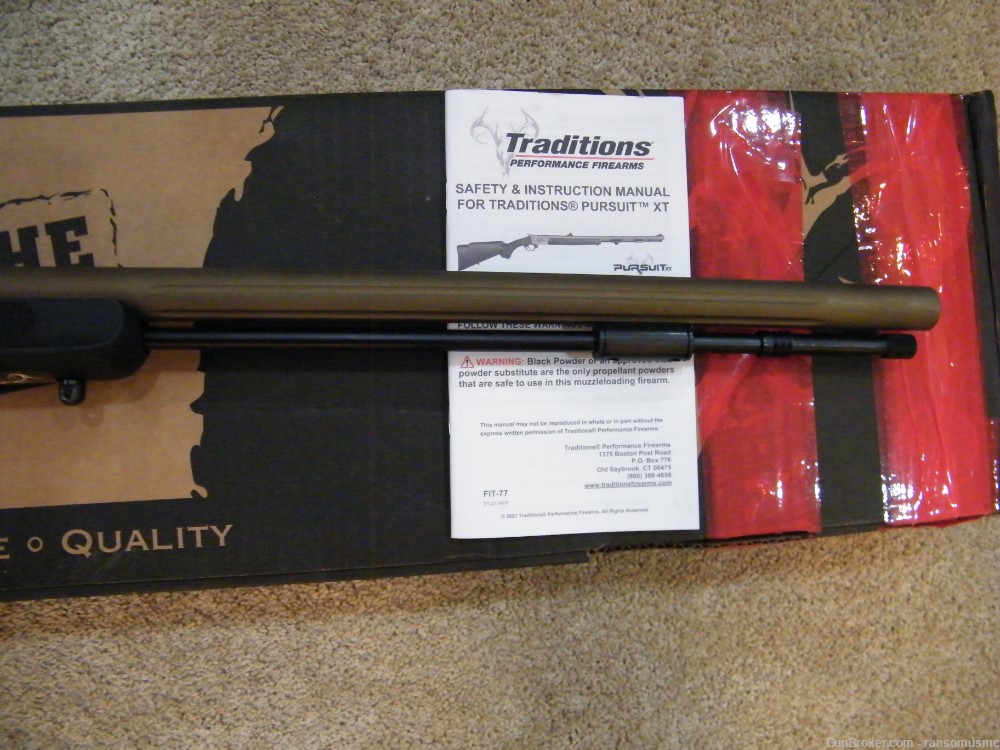 Traditions Pursuit XT .50 Cal Blackpowder 26" Fluted Cerakote -img-3