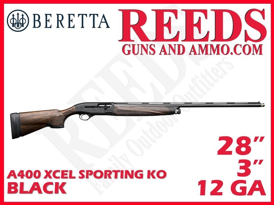Beretta A400 Xcel Sporting Black KO Walnut 12 Ga 3in 28in J40CC18-img-0