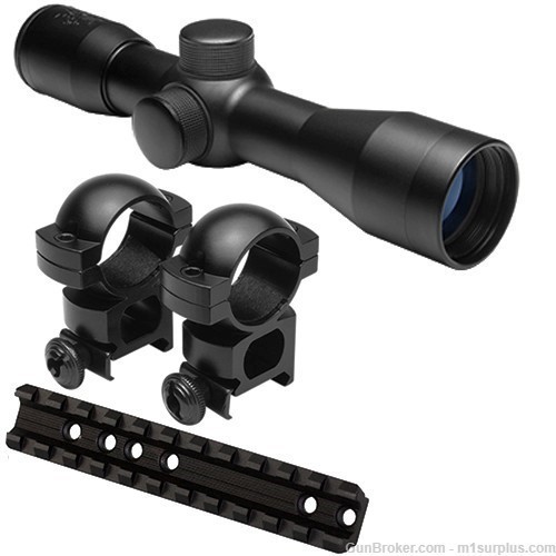 Compact 4x30 Scope + Picatinny Rail Mount for Marlin .22 93 992 989 Rifle-img-0