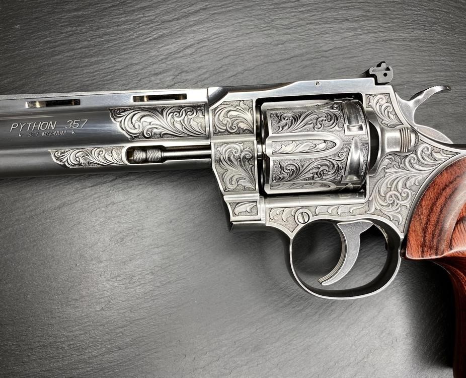 Colt Python 2020 ENGRAVED by Altamont 6" .357 Mag Stainless-img-0
