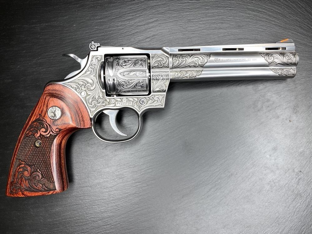 Colt Python 2020 ENGRAVED by Altamont 6" .357 Mag Stainless-img-6