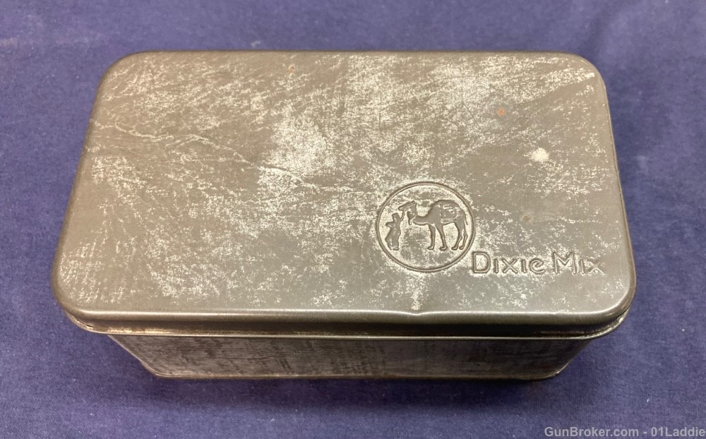 Vintage Dixie Mix Tin with embossed Camel Logo by Canco-img-0