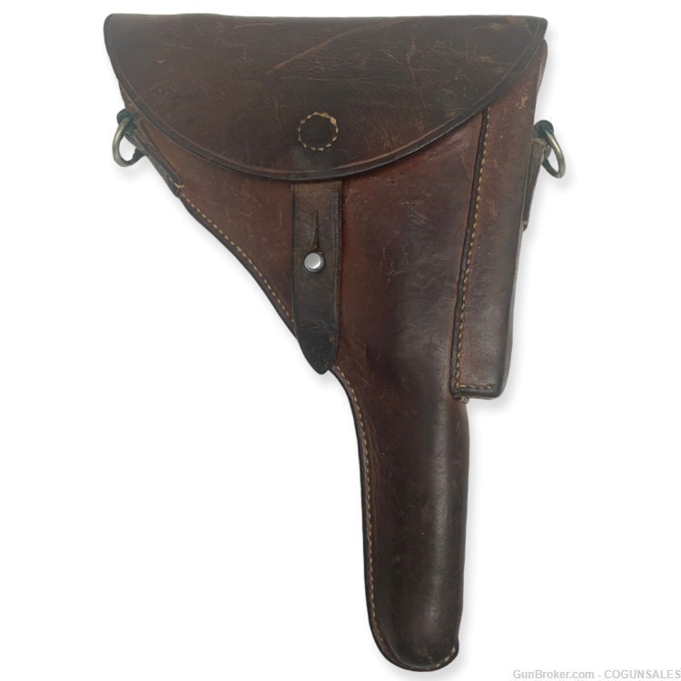 SWISS Luger Pistole Original issue Leather Holster for W+F Luger 06/29 -img-0