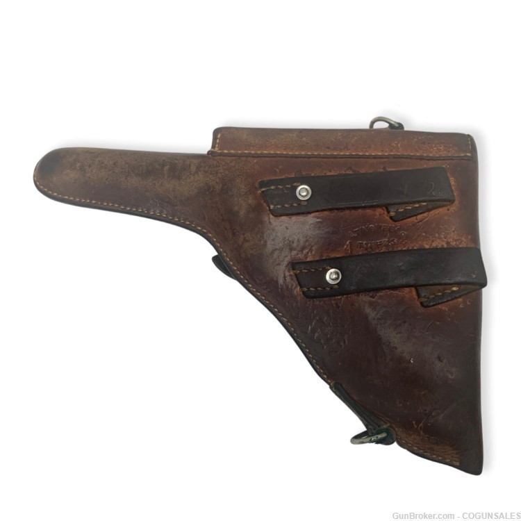 SWISS Luger Pistole Original issue Leather Holster for W+F Luger 06/29 -img-2