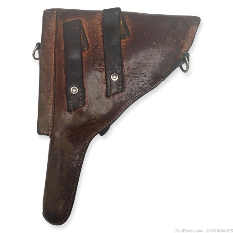 SWISS Luger Pistole Original issue Leather Holster for W+F Luger 06/29 -img-1