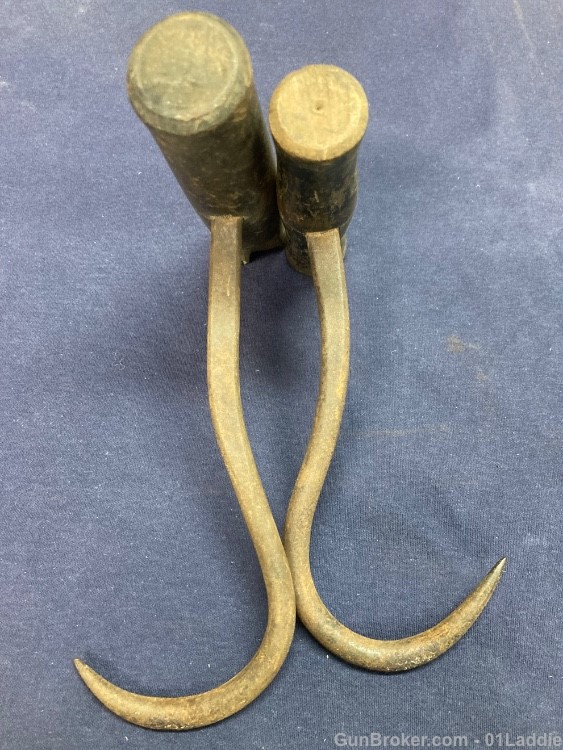 2 Antique Ice, Meat or Hay Bale Hooks-img-11