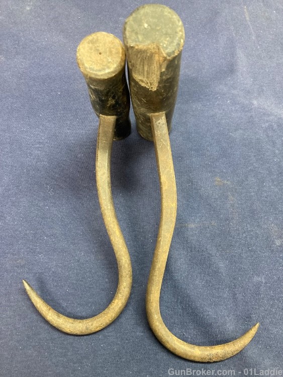 2 Antique Ice, Meat or Hay Bale Hooks-img-10