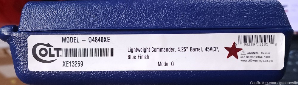Colt O4840XE 1911 LW Lightweight Commander 45acp Blued 4.25" Layaway-img-19