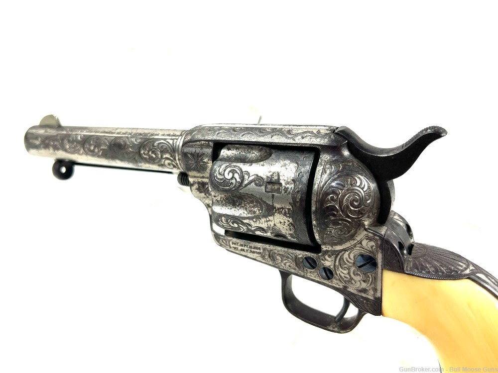 Antique 1876 Engraved Colt Model 1873 SAA 45LC w/ Letter-img-10