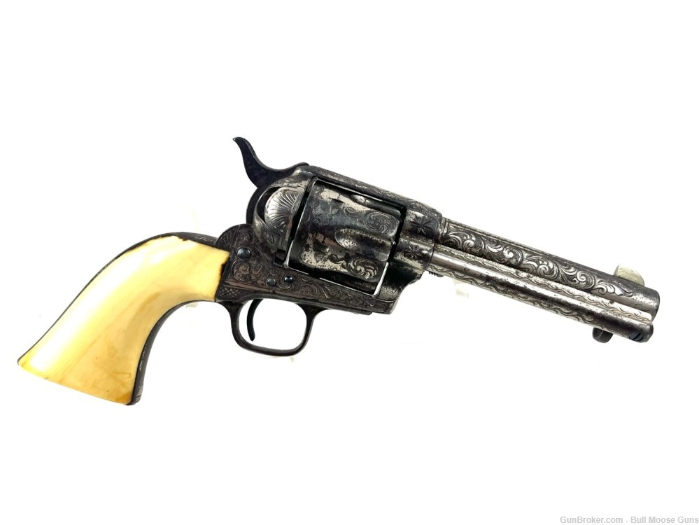 Antique 1876 Engraved Colt Model 1873 SAA 45LC w/ Letter-img-1