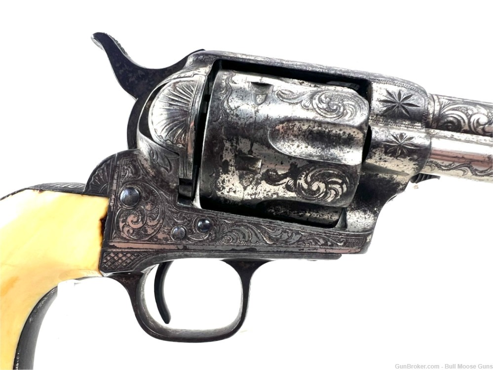 Antique 1876 Engraved Colt Model 1873 SAA 45LC w/ Letter-img-7