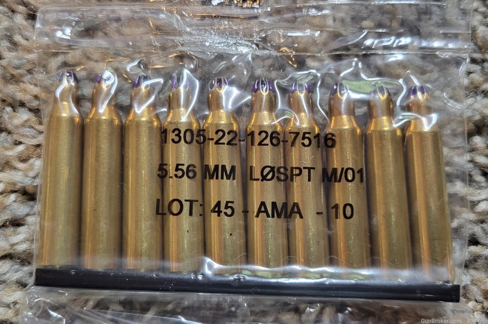 100rds 5.56x45mm blanks Denex Denmark 100 rounds .223 REM sealed m200-img-4