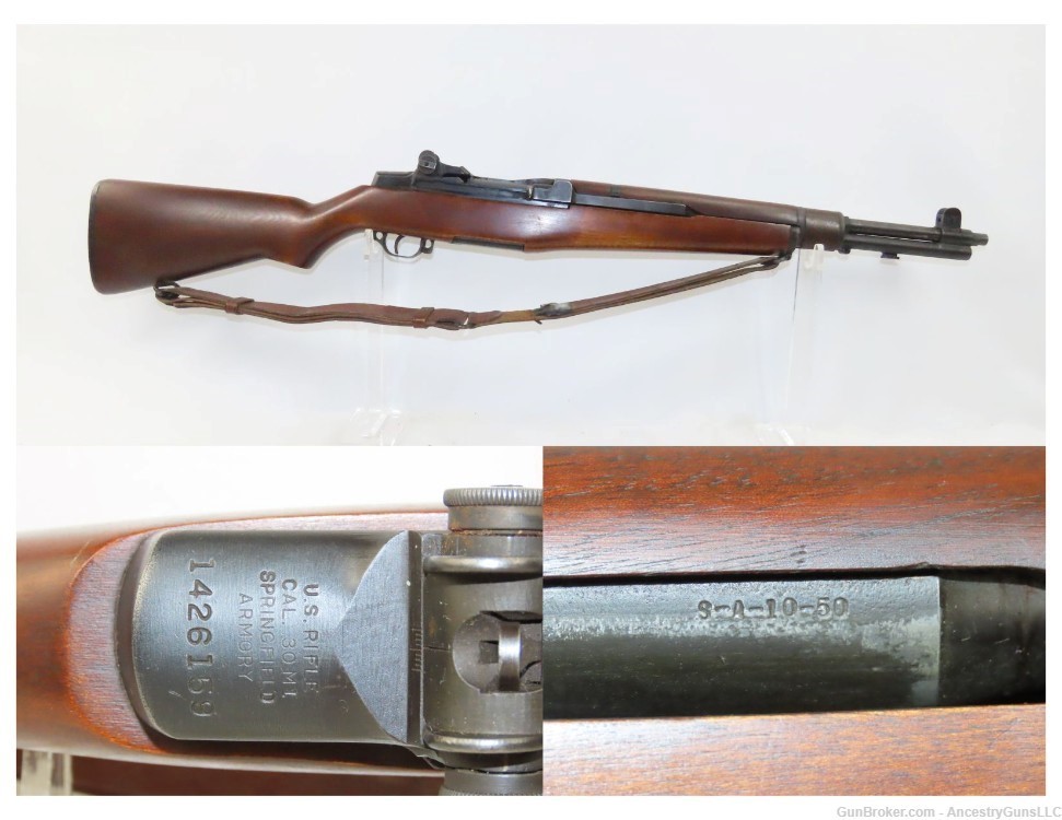 1943 TANKER SPRINGFIELD ARMORY M1 GARAND .30-06 Rifle 1950 SA Barrel C&R -img-0
