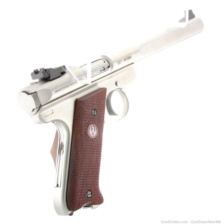 Ruger Mark III Checkered Brown Laminate with Thumbrest Grip 22 LR 10112-img-2
