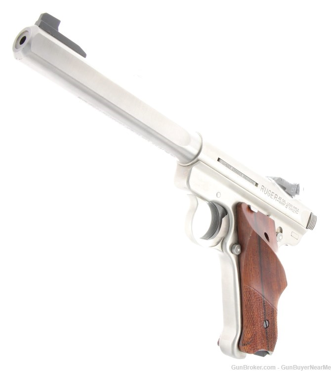 Ruger Mark III Checkered Brown Laminate with Thumbrest Grip 22 LR 10112-img-8