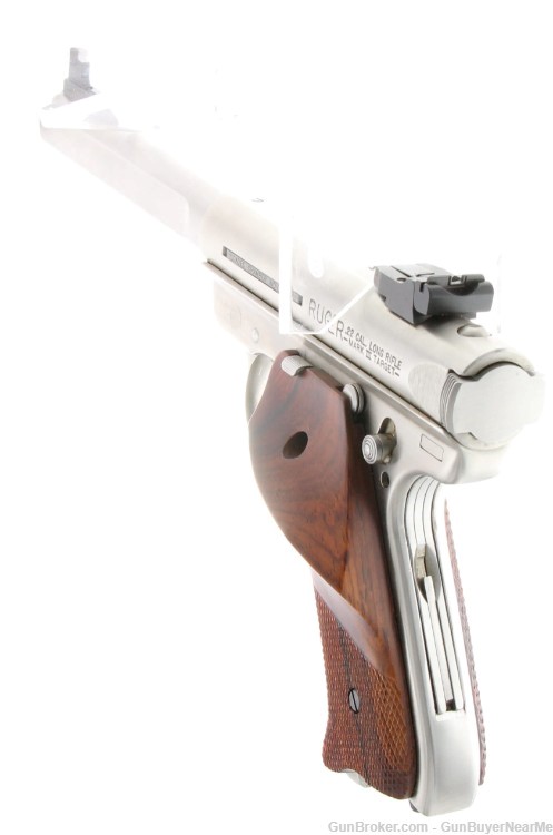 Ruger Mark III Checkered Brown Laminate with Thumbrest Grip 22 LR 10112-img-6