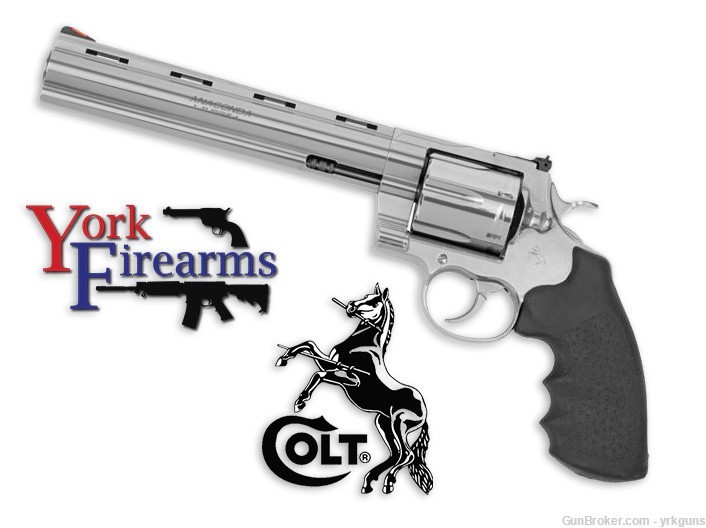 Colt Anaconda 44MAG Stainless 8" 6rd Revolver NEW SP8RTS-img-0