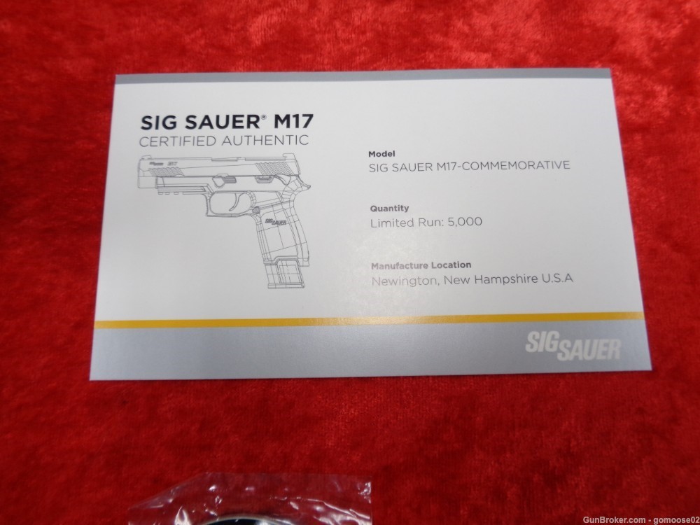 Sig Sauer M17 9mm Commemorative Limited Edition Coyote Coin NIB WE TRADE!-img-6