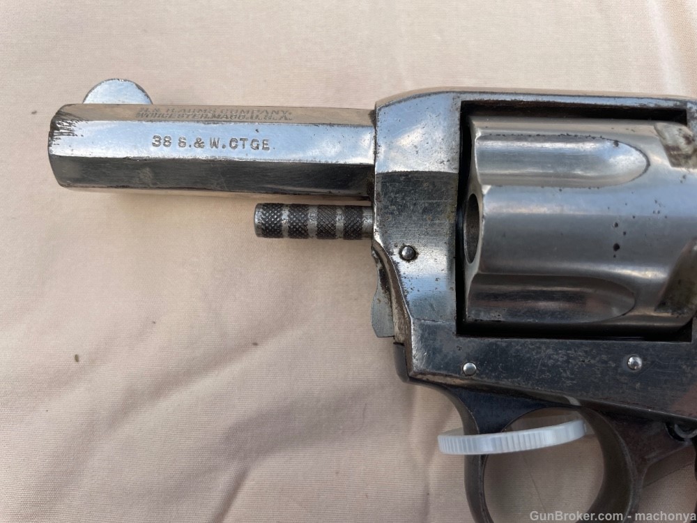 H & R American 38 S & W Chrome 5 Shot Revolver -img-3