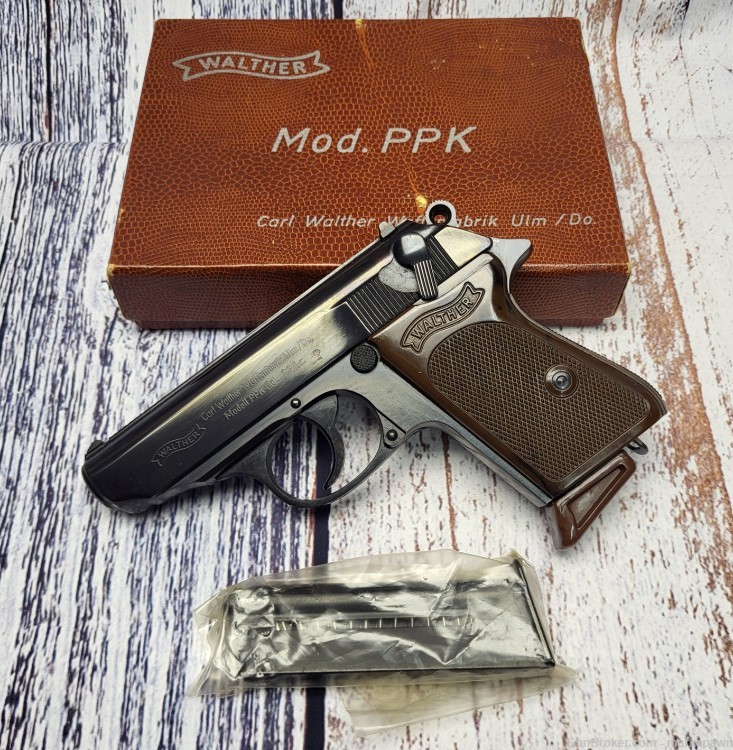 Walther 1965 PPK 22LR Pistol All Steel Orig Box 2 Magazines -img-3