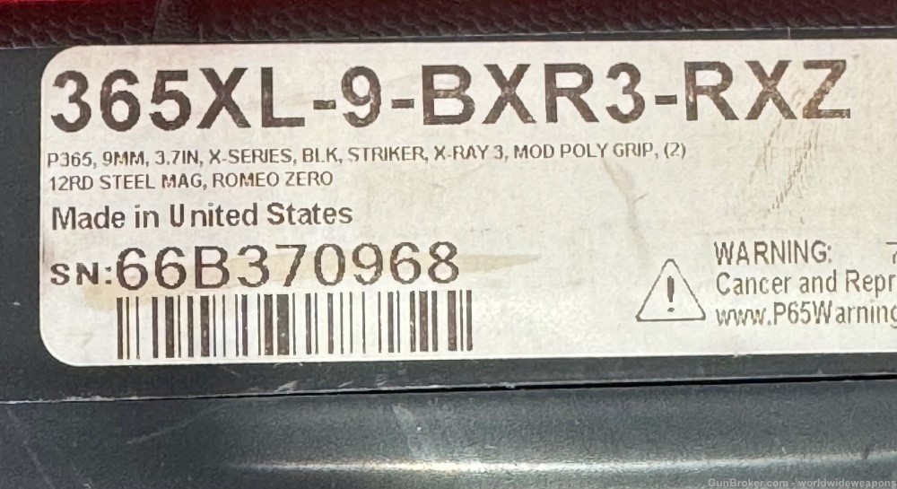 SIG SAUER P365XL 9mm ROMEO ZERO 365XL-9-BXR3-RXZ FREE SHIP NO CC FEES NEW. -img-6